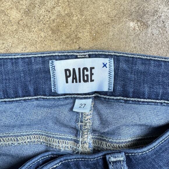 Paige Verdugo Ankle Jeans Women’s Size 27 Dark Wash Raw Hem Denim Skinny - Picture 9 of 15